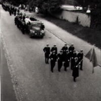 SLM POR53-2922-3 - Begravning av tre flygare efter olycka i Nävekvarn år 1953
