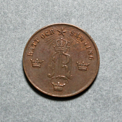 SLM 16679 - Mynt, 1/2 öre bronsmynt 1857, Oscar I