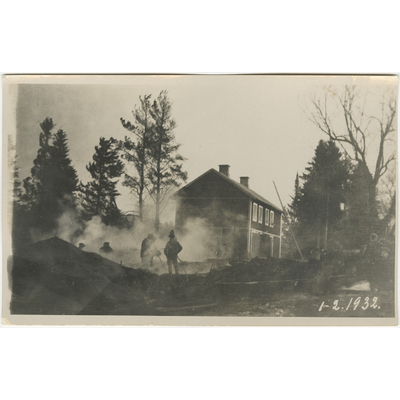 SLM P2022-0626 - Efter branden, Fogelstad 1932
