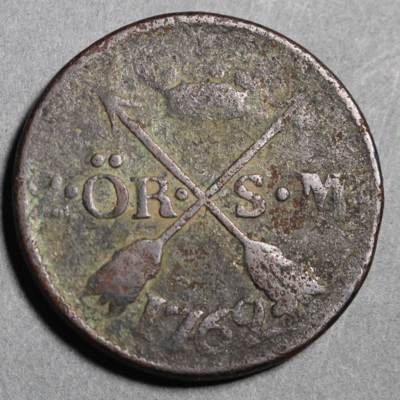 SLM 16603 - Mynt, 2 öre kopparmynt 1762, Adolf Fredrik