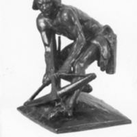 DEP NM Sk1172-1921 - Bågspännaren, skulptur av Christian Eriksson