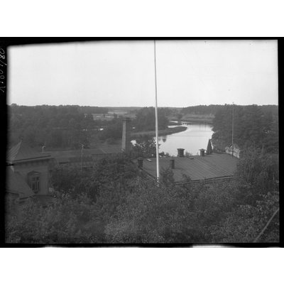 SLM X1809-80 - Utsikt från Holmberget med de tre vattenvägarna