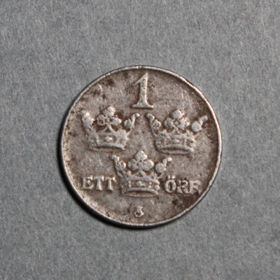 SLM 12597 69 - Mynt, 1 öre järnmynt 1917, Gustav V