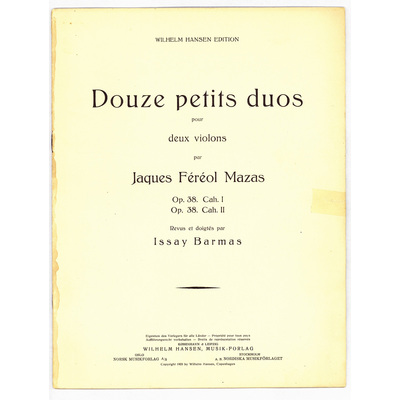 SLM 30033 - Nothäfte med musik för fiol av Jaques Féréol Mazas, 1923