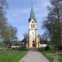 SLM D10-740 - Helgarö kyrka, exteriör