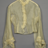 SLM 7950 - Vitt klänningsliv som har tillhört Anna Brown f. 1848