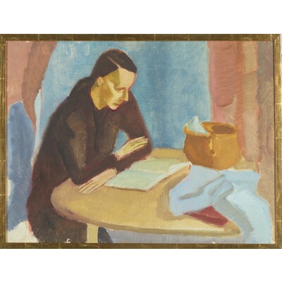 SLM 59096 - Oljemålning, porträtt på Bodil Güntzel av Maj Sandmark (1908-1961)