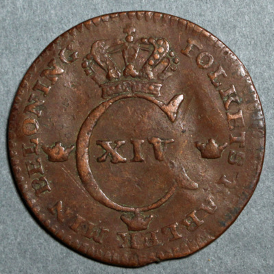 SLM 16573 - Mynt, 1/4 skilling kopparmynt 1829, Karl XIV Johan