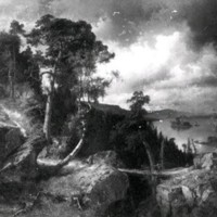 SLM R3-83-2 - 'Landskap från kolmården', Alfred Wahlberg, 1866