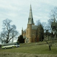 SLM SB13-750 - SLT Turistbuss vid Floda kyrka
