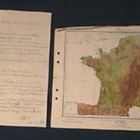 SLM 31144 2 - Kartblad över Frankrike, blindkarta från år 1926