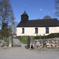 SLM D08-897 - Dillnäs kyrka, kyrkoanläggningen från söder.