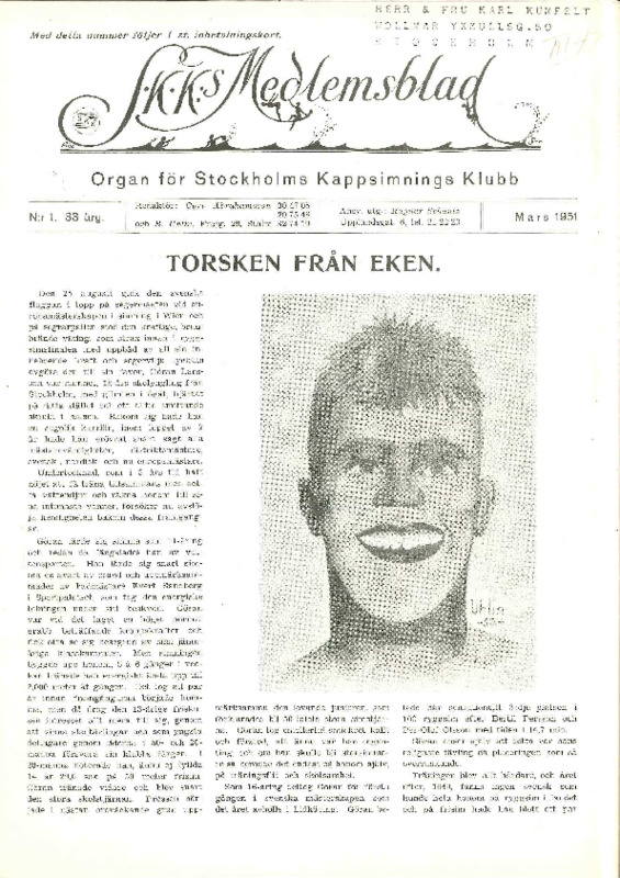 S K K: s Medlemsblad 1951