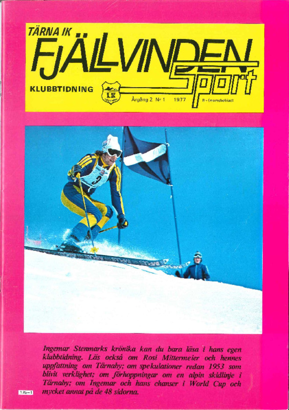 Klubbtidningen Tärna IK Fjällvinden Sport 1977