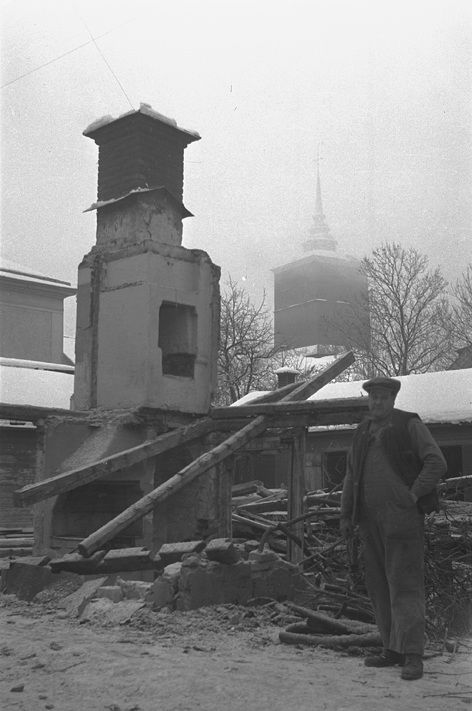Gårdsinteriör Repslagaregatan 24. Fototid: 1952.