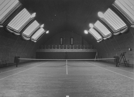 Nyköpings Tennishall, Interiör. Fototid: 1922-1...