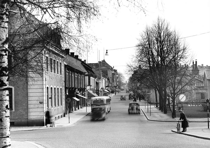 Gatubild Västra Storgatan från Västra viadukten...