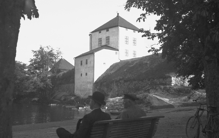 Vy över Nyköpingshus. Fototid: 1922-1968.