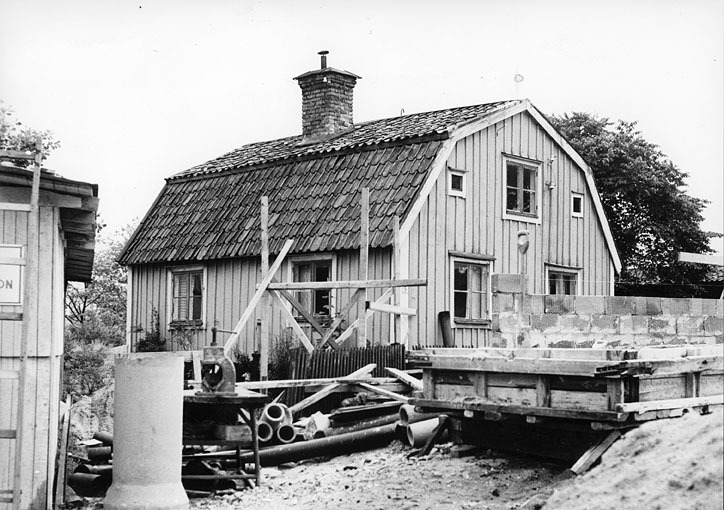 Gårdsinteriör,  Stackebacken. Fototid: 1965.