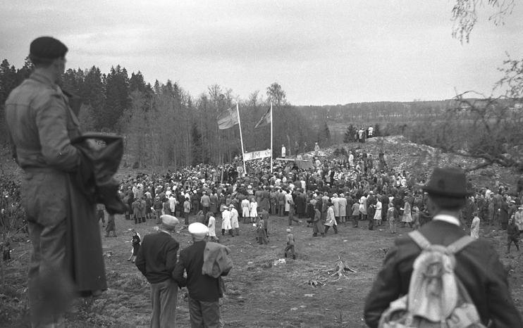 Löptävling, publikbilder. Fototid: 1946.