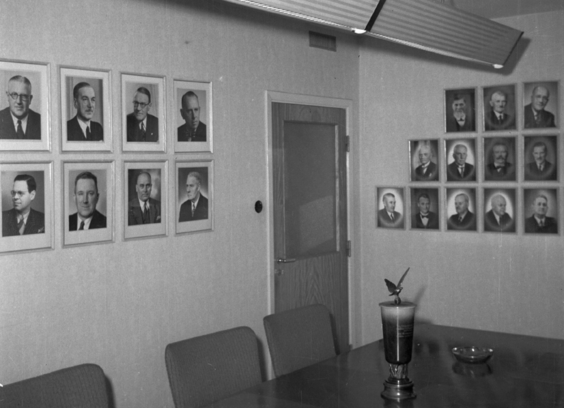 Sjukkassans styrelserum. Fototid: 1922-1968.