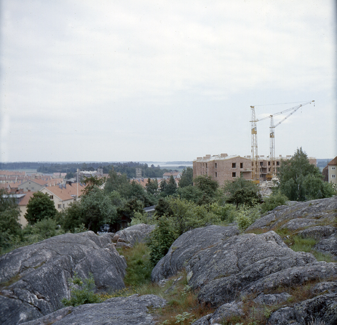 Östra Bergen mot Ringvägen. Fototid: 1958.