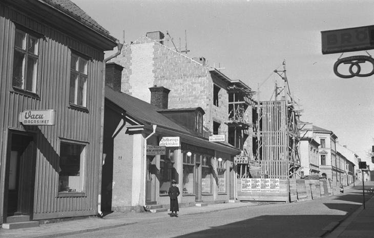 Nybygge Brunnsgatan. Fototid: 1946.