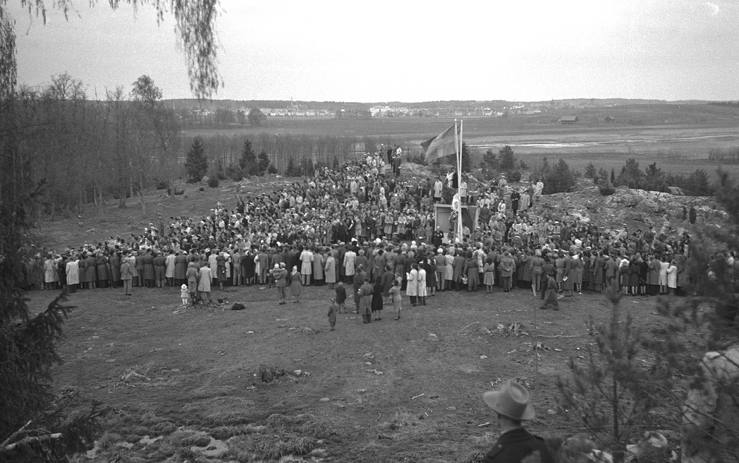 Löptävling, publikbilder. Fototid: 1946.