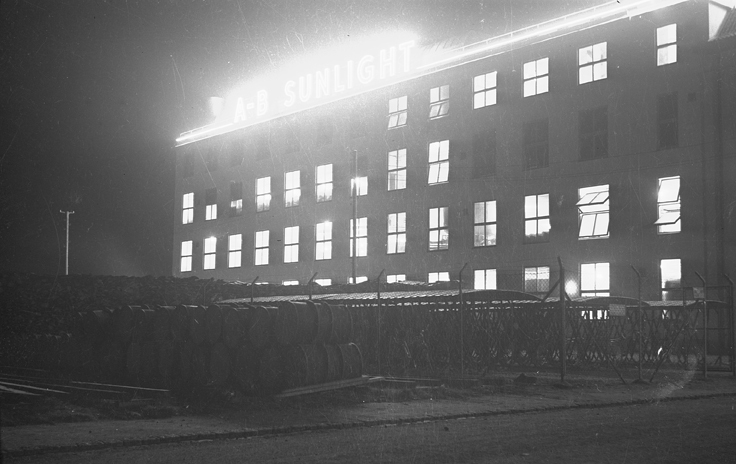 Sunlights Fabriksbyggnader. Fototid: 1932-1968.