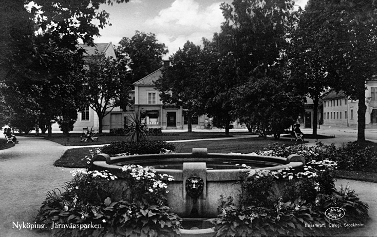 Nyköping. Järnvägsparken. Fototid: 1926-1933.