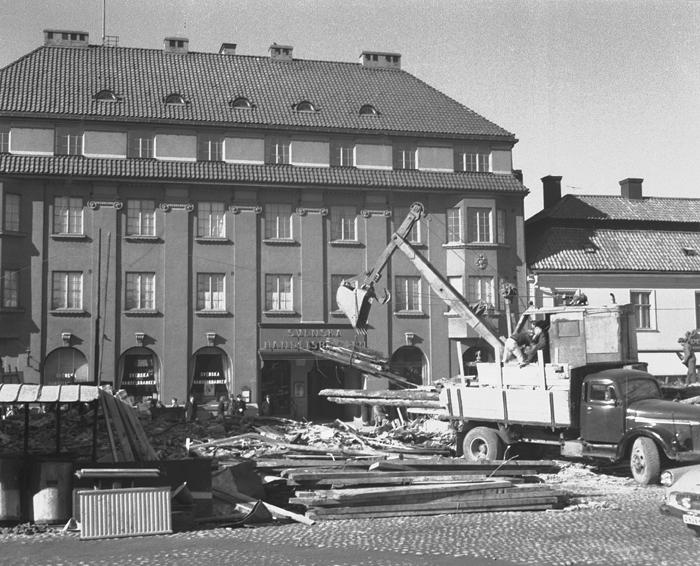 Domustomten Västra Storgatan. Fototid: 1959.