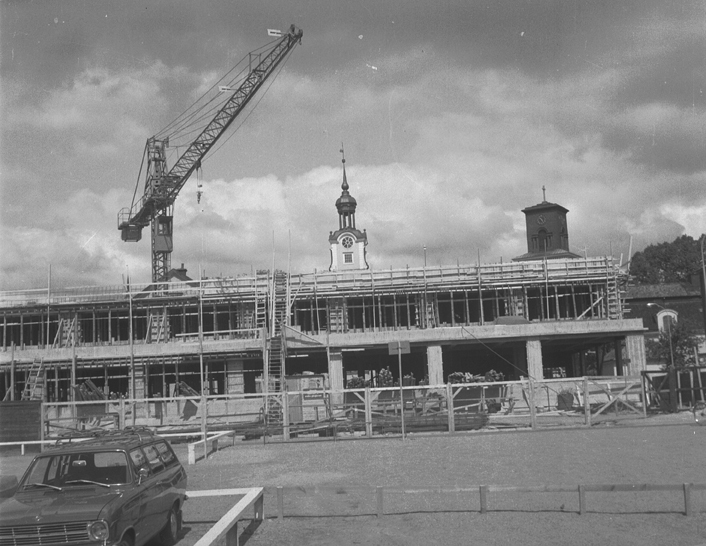Stadshuset under byggnad. Fototid: 1966-1967.