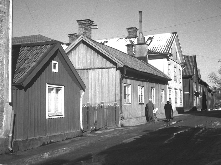 Repslagaregatan-Hospitalsgatan. Fototid: 1940.