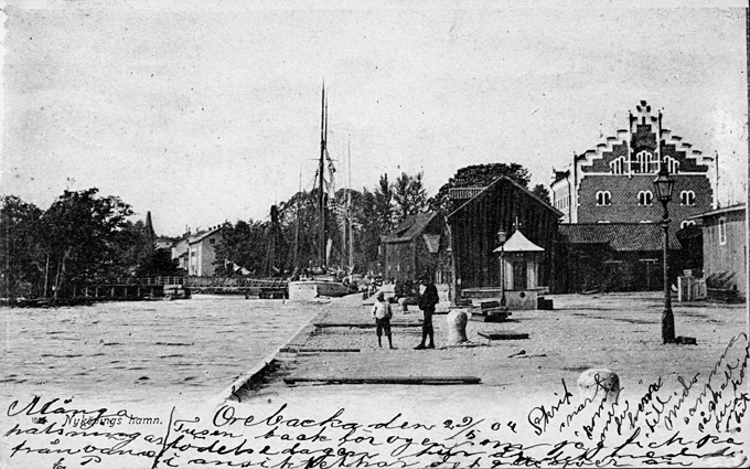 Hamnen Nyköping.  Fototid: 1901-1904.