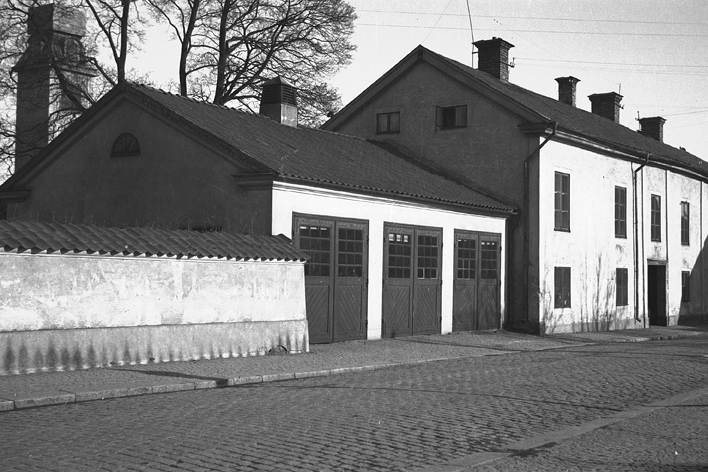 Brandstationen vid Behmbrogatan. Fototid: 1943.