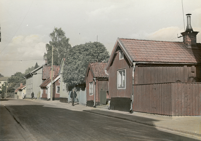 Östra Kvarngatan mot Östra Bergen. Fototid: 194...