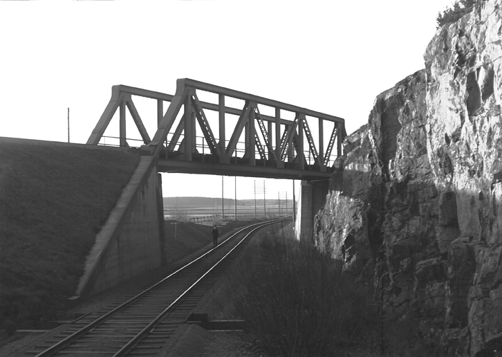 Viadukt, SJ och OFWJ. Fototid: 1925.