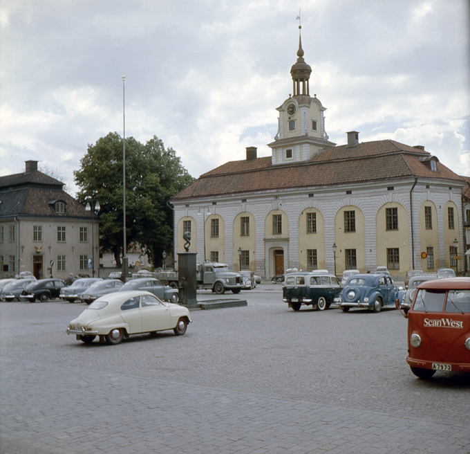 Stora Torget med Rådhuset. Fototid: 1958.