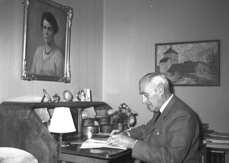 Carl Åhman,  Borgmästare. Fototid: 1961.