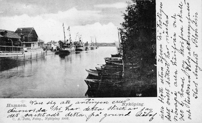 Hamnen Nyköping. Fototid: 1902.
