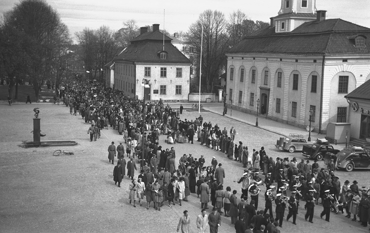 Lådbilstävling på Stora Torget. 1944-05-18.