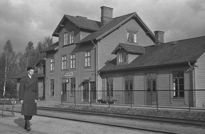 Nyköpings Södra Station. Nyköpings första järnv...