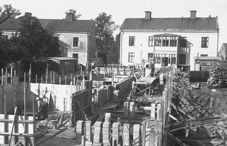 Fruängsgatan nybygge. Fototid: 1954.
