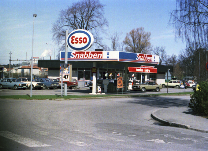 Bensinmack teatergatan. Fototid: 1980-83.