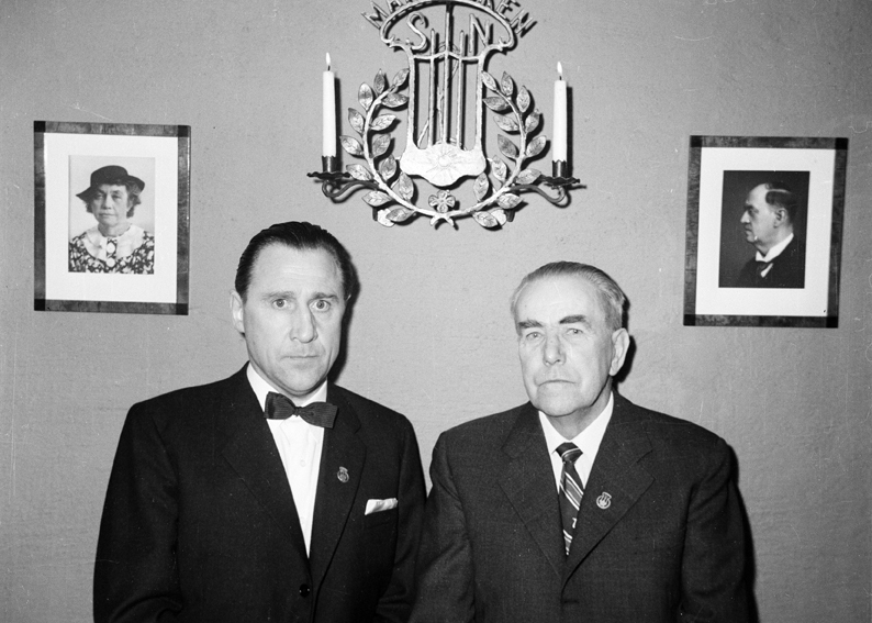 Bengt Irgard och A. Johansson. Fototid: 1959.