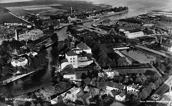 Nyköping, Flygfoto. Fototid: 1931-1933.