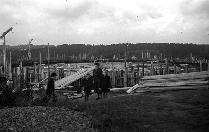Kråkberget. Vattenreservoar. Fototid: 1946.