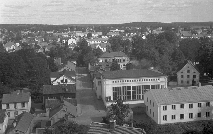 Utsikt från Borgareberget mot Prästgatan och ba...