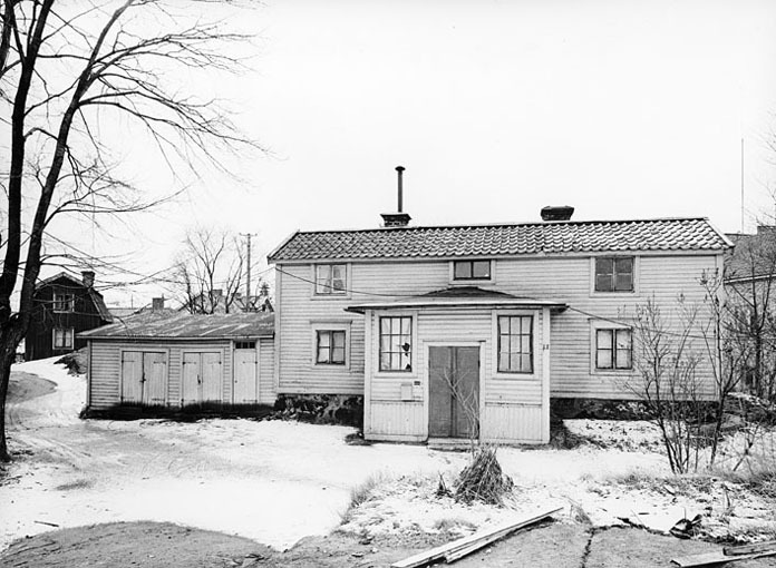 Gårdsinteriör, Stackebergsgatan 3. Fototid: 1965.