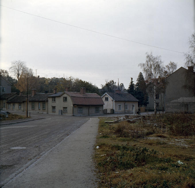 Östra Kvarngatan-Östra Bergsgatan. Fototid: 1958.